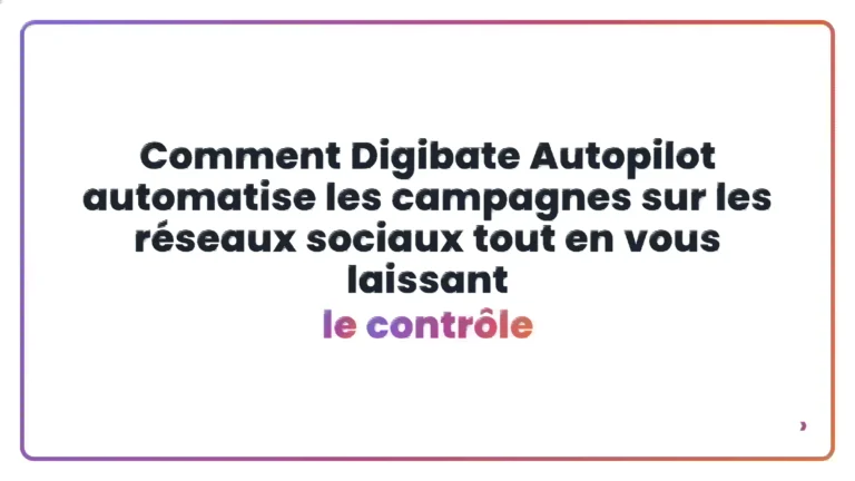 Comment Digibate Autopilot automatise les campagnes sur les r&eacute;seaux sociaux tout en vous laissant le contr&ocirc;le