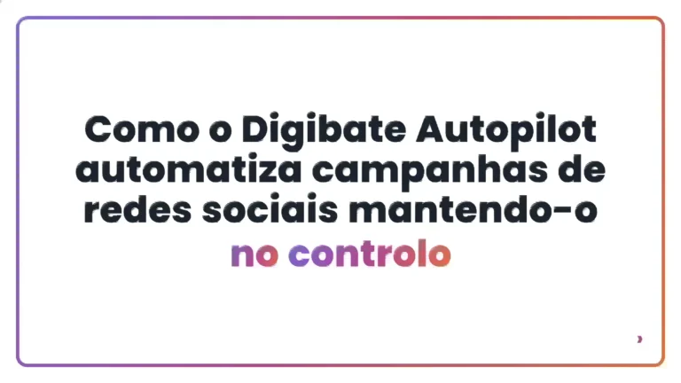 Como o Digibate Autopilot automatiza campanhas de redes sociais mantendo-o no controlo