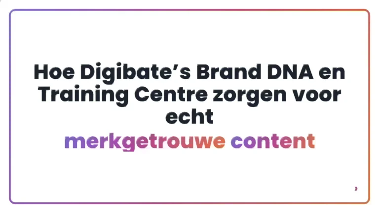 Hoe Digibate&rsquo;s Brand DNA en Training Centre zorgen voor echt merkgetrouwe content